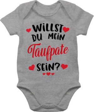 Shirtracer Shirtbody Willst du mein Taufpate sein? - rot Sprüche Baby