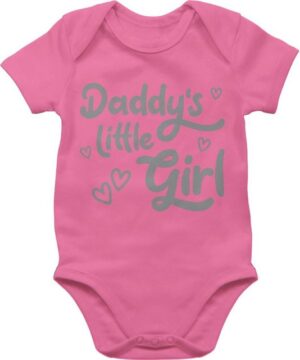 Shirtracer Shirtbody Daddy's little Girl süß grau Geschenk Vatertag Baby