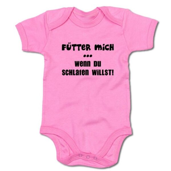 G-graphics Kurzarmbody Baby Body - Fütter mich... wenn du schlafen willst mit Spruch / Sprüche • Babykleidung • Geschenk zur Geburt / Taufe / Babyshower / Babyparty • Strampler