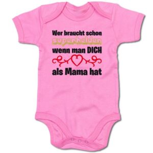 G-graphics Kurzarmbody Baby Body - Wer braucht schon Superhelden