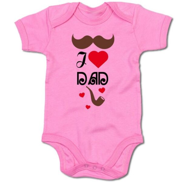 G-graphics Kurzarmbody Baby Body - I love Dad mit Spruch / Sprüche • Babykleidung • Geschenk zum Vatertag / zur Geburt / Taufe / Babyshower / Babyparty • Strampler