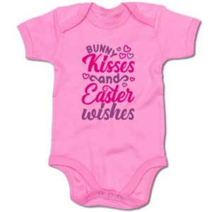 G-graphics Kurzarmbody Baby Body - Bunny Kisses and Easter Wishes mit Spruch / Sprüche • Babykleidung • Geschenk zum Ostern • Strampler