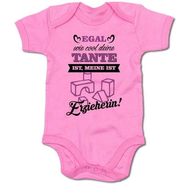 G-graphics Kurzarmbody Baby Body - Egal wie cool deine Tante ist