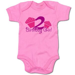 G-graphics Kurzarmbody Baby Body - 2 – Birthday Girl mit Spruch / Sprüche • Babykleidung • Geschenk zum Geburtstag • Strampler