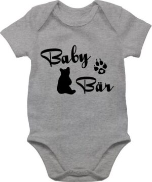 Shirtracer Shirtbody Baby Bär Lettering Strampler Baby Mädchen & Junge