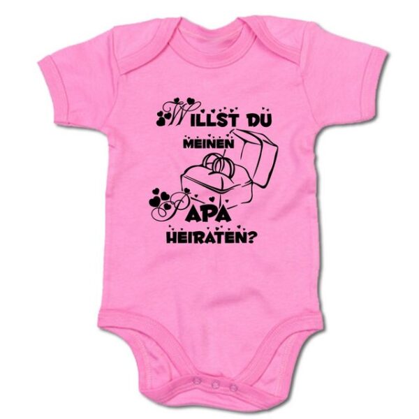 G-graphics Kurzarmbody Baby Body - Willst Du meinen Papa heiraten? mit Spruch / Sprüche • Babykleidung • Überraschung als Heiratsantrag • Strampler