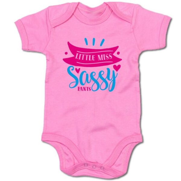 G-graphics Kurzarmbody Baby Body - Little miss sassy pants mit Spruch / Sprüche • Babykleidung • Geschenk zur Geburt / Taufe / Babyshower / Babyparty • Strampler