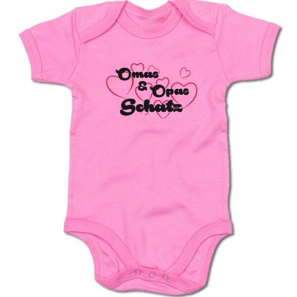 G-graphics Kurzarmbody Baby Body - Omas & Opas Schatz mit Spruch / Sprüche • Babykleidung • Geschenk zur Geburt / Taufe / Babyshower / Babyparty • Strampler