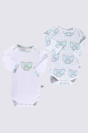 Ecocotton Langarmbody Baby Langarm Body Set BORNEO aus 100% Bio Baumwolle (2-teilig) (Set