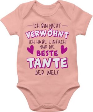 Shirtracer Shirtbody Ich bin nicht verwöhnt - Ich habe einfach nur die beste Tante der Welt Sprüche Baby