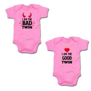 G-graphics Kurzarmbody I am the bad Twin & I am the good Twin (Zwillingsset / Twinset