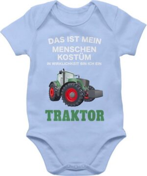 Shirtracer Shirtbody Das ist mein Menschen Kostüm in echt bin ich ein Traktor - Trecker Tra Karneval & Fasching