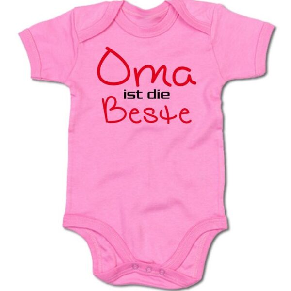 G-graphics Kurzarmbody Baby Body - Oma ist die Beste mit Spruch / Sprüche • Babykleidung • Geschenk zur Geburt / Taufe / Babyshower / Babyparty • Strampler