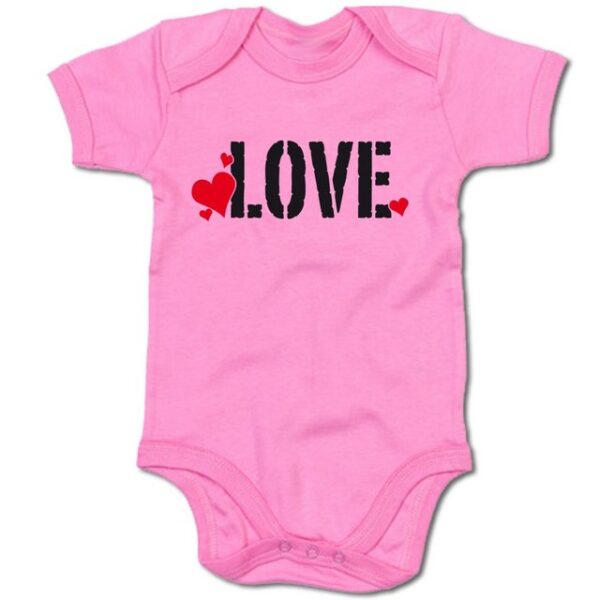 G-graphics Kurzarmbody Baby Body - LOVE mit Spruch / Sprüche • Babykleidung • Geschenk zur Geburt / Taufe / Babyshower / Babyparty • Strampler