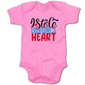 G-graphics Kurzarmbody I stole everyones´s heart Baby Body mit Spruch / Sprüche / Print / Motiv