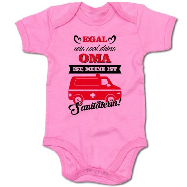 G-graphics Kurzarmbody Baby Body - Egal wie cool deine Oma ist