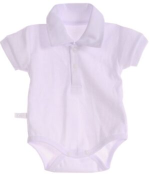 La Bortini Kurzarmbody Body kurzärmlich festlich in Weiß für Baby 44 50 56 62 68 74 80 86 92