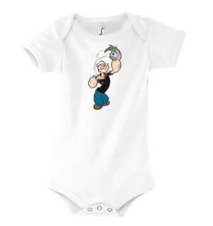 Youth Designz Kurzarmbody Baby Body Strampler Popeye mit niedlichem Frontprint