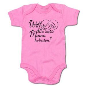 G-graphics Kurzarmbody Baby Body - Willst Du meine Mama heiraten? mit Spruch / Sprüche • Babykleidung • Überraschung als Heiratsantrag • Strampler