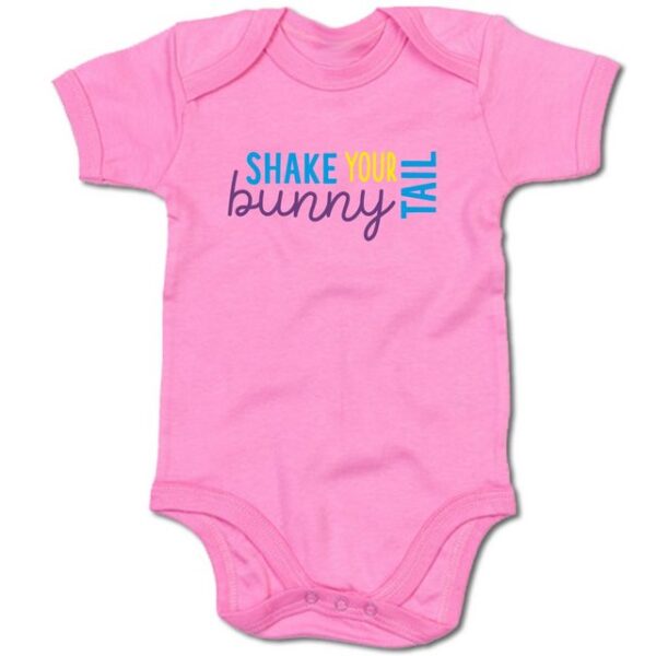 G-graphics Kurzarmbody Baby Body - Shake your bunny tail mit Spruch / Sprüche • Babykleidung • Geschenk zum Ostern • Strampler