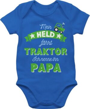 Shirtracer Shirtbody Mein Held fährt Traktor Papa Geschenk Vatertag Baby