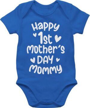 Shirtracer Shirtbody Happy 1st mother's day mommy weiß (1-tlg) Muttertagsgeschenk