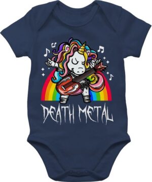 Shirtracer Shirtbody Death Metal Einhorn Sprüche Baby