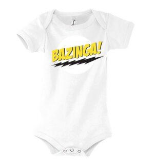 Youth Designz Kurzarmbody Baby Body Strampler Bazinga mit niedlichem Frontprint