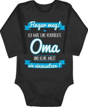 Shirtracer Shirtbody Ich habe eine verrückte Oma blau Sprüche Baby