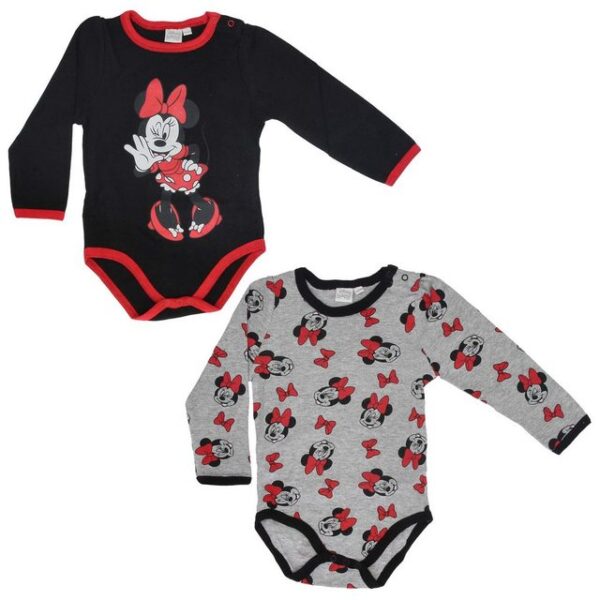 Disney Langarmwickelbody Disney Minnie Maus Baby 2er Pack langarm Body Strampler Gr. 62 bis 92