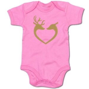 G-graphics Kurzarmbody Baby Body - Rentierliebe mit Spruch / Sprüche • Babykleidung • Geschenk zur Geburt / Taufe / Babyshower / Babyparty • Strampler