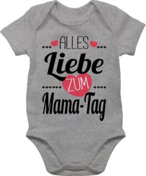 Shirtracer Shirtbody Alles Liebe zum Mama-Tag Herzchen (1-tlg) Muttertagsgeschenk