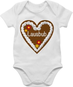 Shirtracer Shirtbody Lebkuchenherz Lausbub Mode für Oktoberfest Baby Outfit