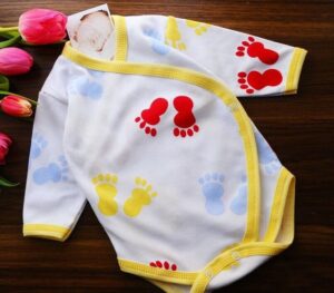 La Bortini Wickelbody Baby Body Langarmbody 50 56 62 68