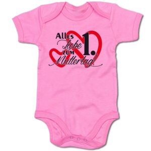 G-graphics Kurzarmbody Baby Body - Alles Liebe zum 1. Muttertag mit Spruch / Sprüche • Babykleidung • Geschenk zum Muttertag • Strampler