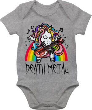 Shirtracer Shirtbody Death Metal Einhorn - Unicorn Sprüche Baby