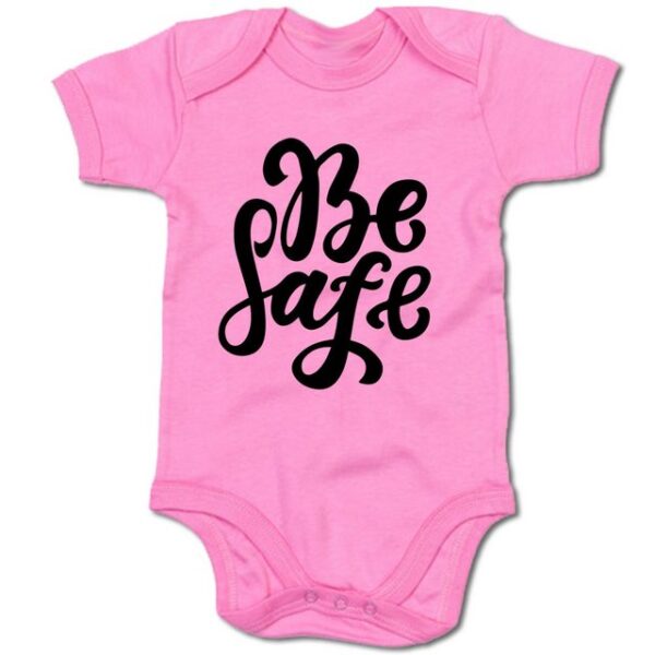 G-graphics Kurzarmbody Baby Body - Be Safe mit Spruch / Sprüche • Babykleidung • Geschenk zur Geburt / Taufe / Babyshower / Babyparty • Strampler