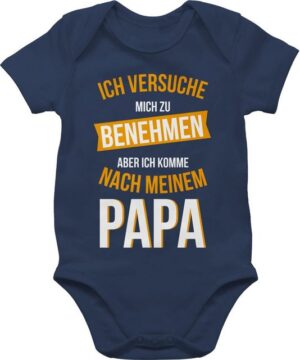 Shirtracer Shirtbody Versuche mich zu benehmen komme nach Papa Sprüche Baby