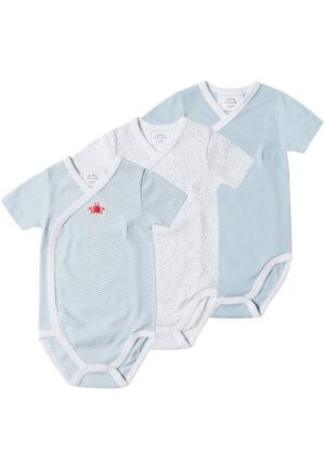 Stellou & friends Kurzarmwickelbody Baby Kurzarm-Wickelbody-Set 3tlg. (3-er Set)