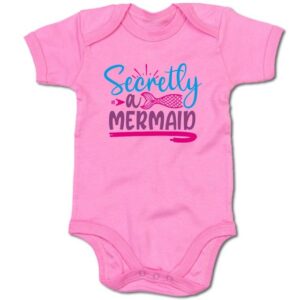 G-graphics Kurzarmbody Baby Body - Secretly a Mermaid mit Spruch / Sprüche • Babykleidung • Geschenk zur Geburt / Taufe / Babyshower / Babyparty • Strampler