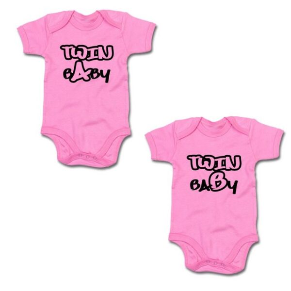 G-graphics Kurzarmbody Twin Baby A & Twin Baby B (Zwillingsset / Twinset