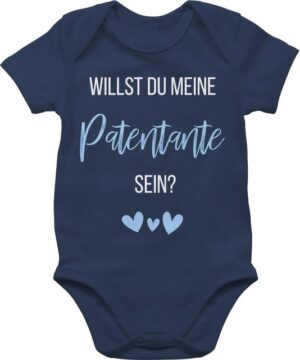 Shirtracer Shirtbody Willst du meine Patentante sein? Babyblau Patentante