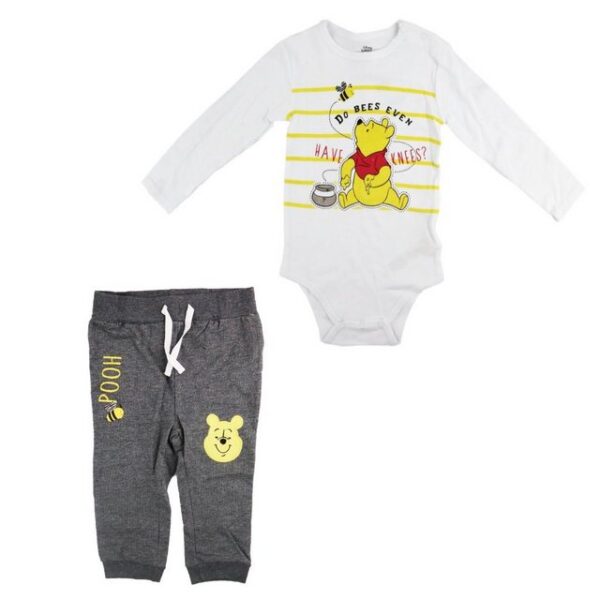 Disney Langarmwickelbody Disney Winnie der Pooh Baby Set Strampler plus Hose Gr. 62 bis 92