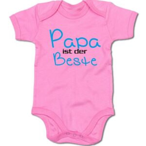 G-graphics Kurzarmbody Baby Body - Papa ist der Beste mit Spruch / Sprüche • Babykleidung • Geschenk zum Vatertag / zur Geburt / Taufe / Babyshower / Babyparty • Strampler