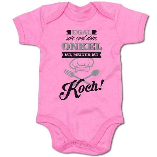 G-graphics Kurzarmbody Baby Body - Egal wie cool dein Onkel ist