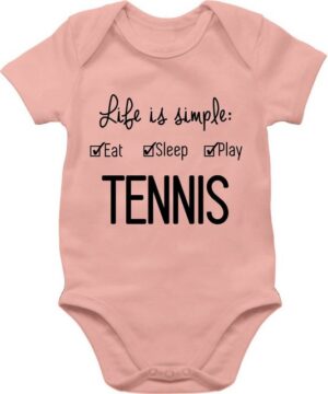 Shirtracer Shirtbody Life is simple Tennis Sport & Bewegung Baby