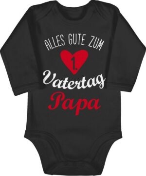 Shirtracer Shirtbody Alles gute zum ersten Vatertag weiß Geschenk Vatertag Baby