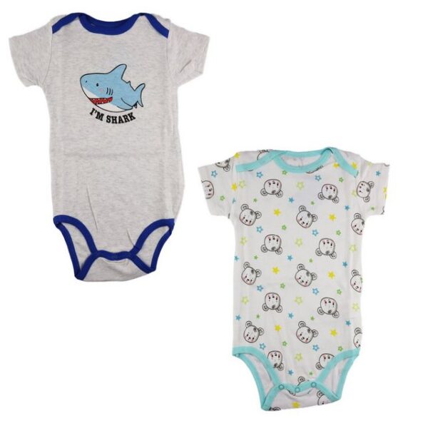 EplusM Kurzarmbody 2er Pack Baby Jungen kurzarm Body Gr. 68 bis 92