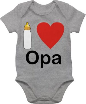 Shirtracer Shirtbody I love Opa Nuckelflasche Strampler Baby Mädchen & Junge