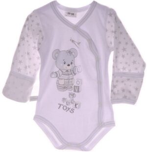 La Bortini Wickelbody Wickelbody Baby Body 44 50 56 62 68 74 80 86 92 98 104 Langarmbody